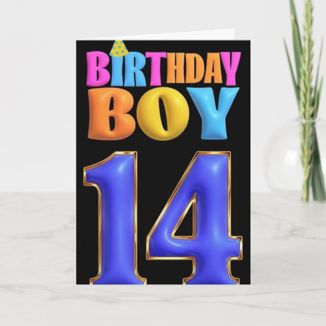 Carte Joyeux 14e anniversaire (Devant)