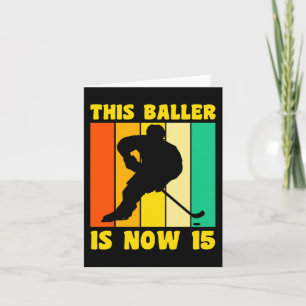 Carte Joyeux 15 Anniversaire 15 Anniversaire Retro Hocke
