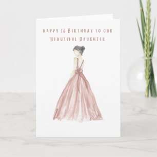 Carte Joyeux 16 Anniversaire à notre belle fille