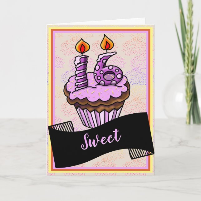 Carte Joyeux 16e anniversaire (Devant)