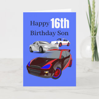 Carte Joyeux 16e anniversaire de fils
