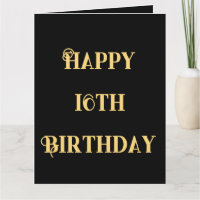 Joyeux 16e anniversaire Or Jaune Seize âge personn