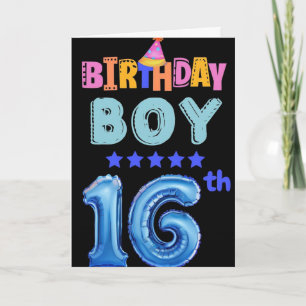 Carte Joyeux 16ème anniversaire