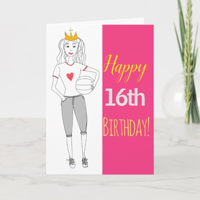 Carte Joyeux 16ème anniversaire (Devant)