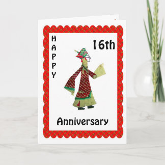 Carte Joyeux 16ème Anniversaire