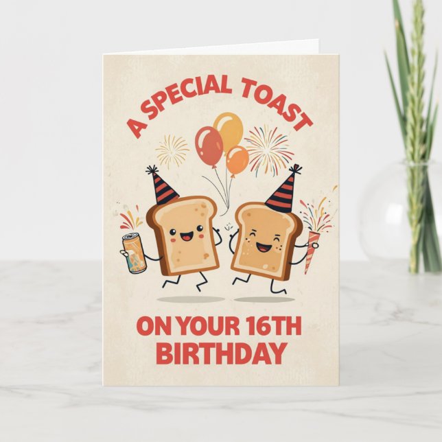 Carte Joyeux 16ème anniversaire (Devant)