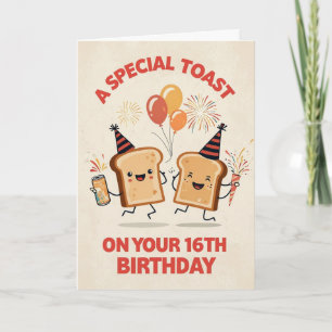 Carte Joyeux 16ème anniversaire