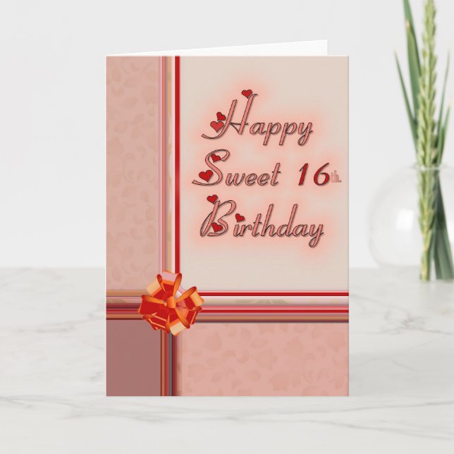 Carte Joyeux 16ème anniversaire (Devant)