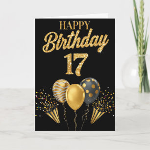Carte Joyeux 17ème anniversaire