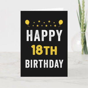 Carte Joyeux 18e anniversaire fête de fête déniarienne
