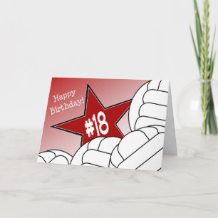 Carte Joyeux 18e anniversaire, Volleyball Star!