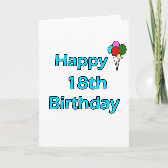 Carte Joyeux 18ème anniversaire (Devant)