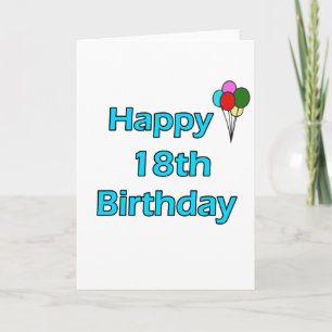 Carte Joyeux 18ème anniversaire