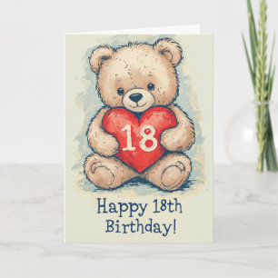 Carte Joyeux 18ème anniversaire