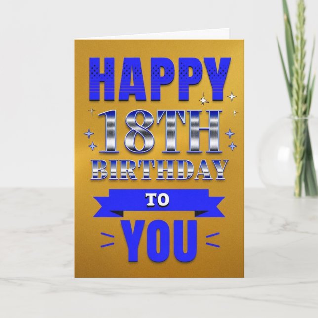 Carte Joyeux 18ème anniversaire (Devant)