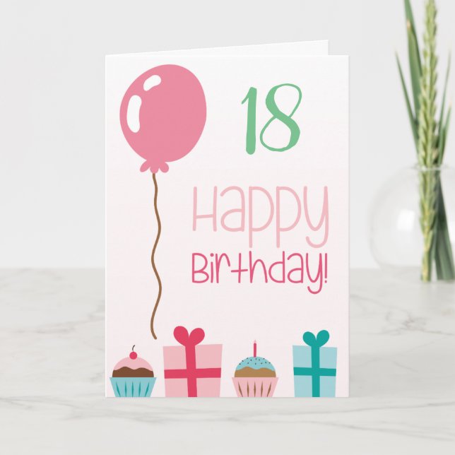 Carte Joyeux 18ème anniversaire (Devant)