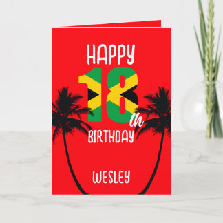 Carte Joyeux 18ème anniversaire en Jamaïque