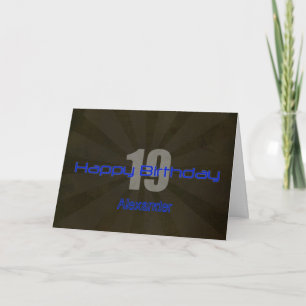 Carte Joyeux 19e anniversaire Ado noir et gris