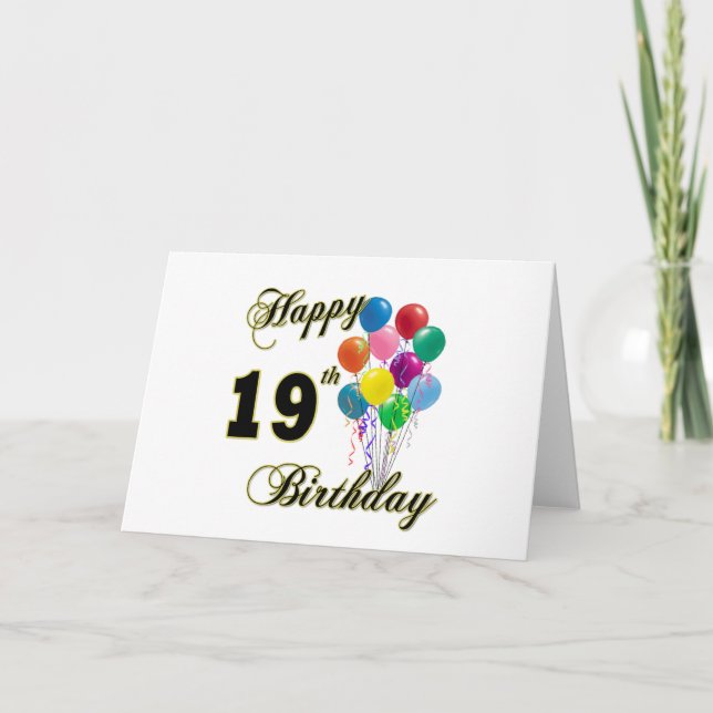 Carte Joyeux 19e anniversaire Merchandise (Devant)