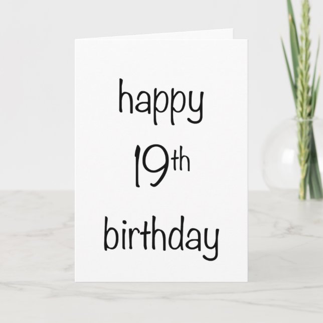 Carte joyeux 19ème anniversaire (Devant)