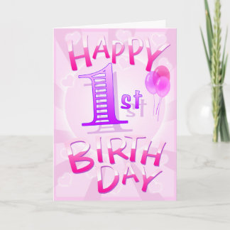 Carte Joyeux 1er anniversaire