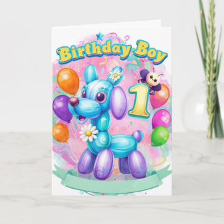Carte Joyeux 1er anniversaire