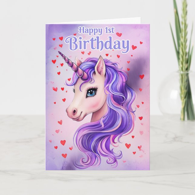 Carte Joyeux 1er anniversaire (Devant)