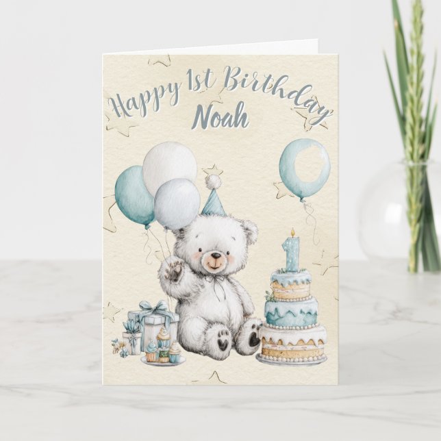 Carte Joyeux 1er Anniversaire (Devant)