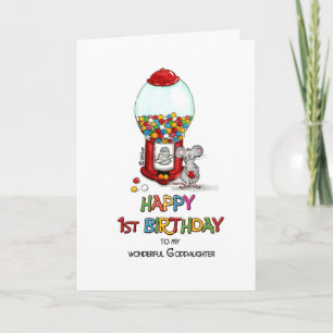 Carte Joyeux 1er anniversaire à Godgirl