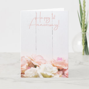 Carte Joyeux 1er anniversaire de Mariage