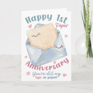 Carte Joyeux 1er anniversaire de mariage de papier – Tu