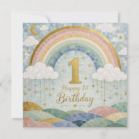Joyeux 1er Anniversaire Mosaic Arc-en-Ciel Nuage D