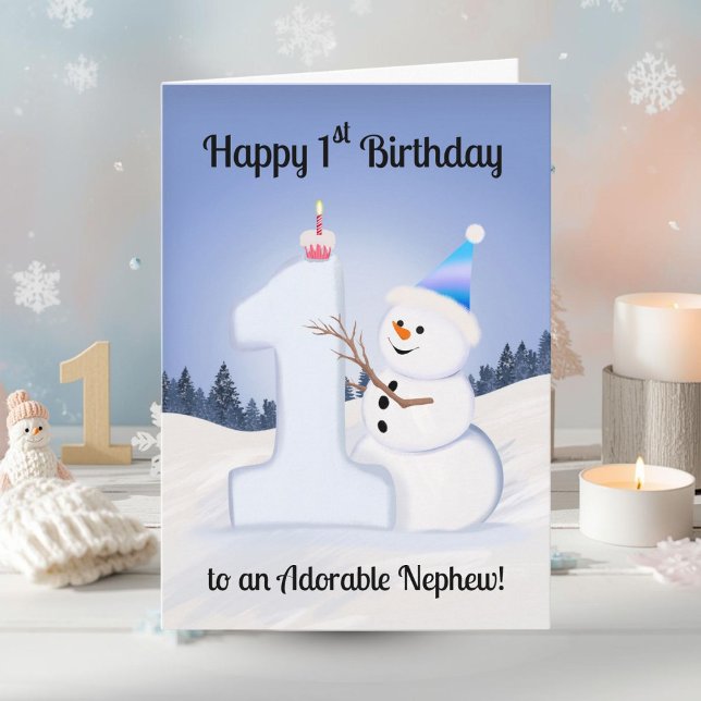 Carte Joyeux 1er Anniversaire Neveu Construction de Bonh (Créateur téléchargé)