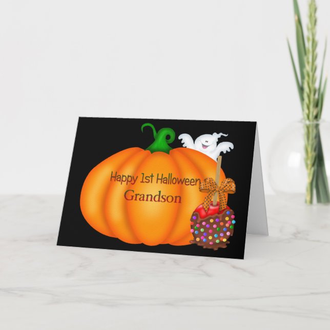 Carte Joyeux 1er grand-fils Halloween (Devant)