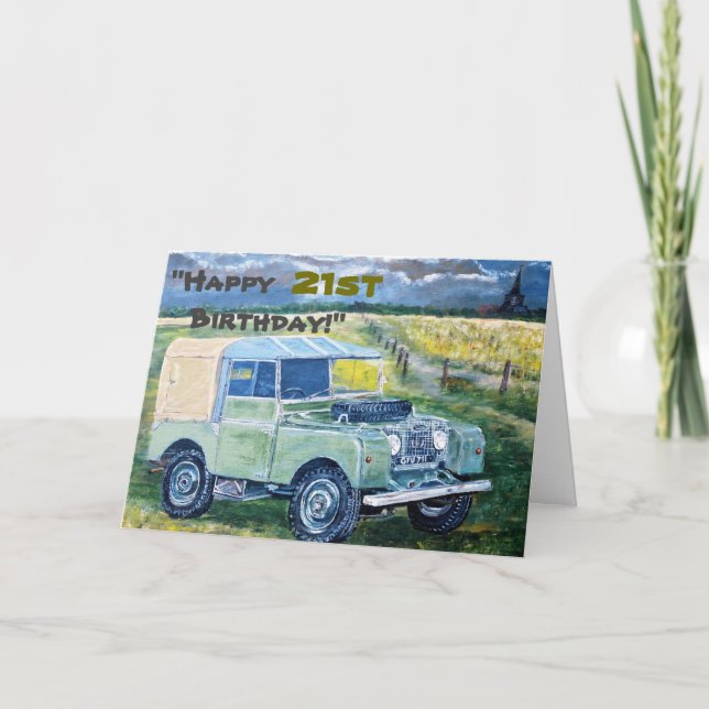 Carte "Joyeux 21ème anniversaire ! " (Devant)