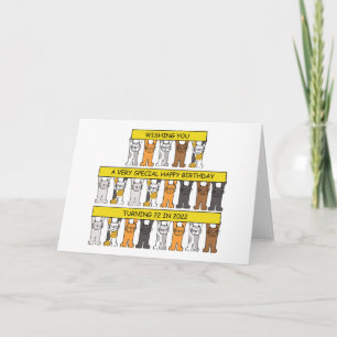 Carte Joyeux 22e anniversaire 22 en 2022 Cartoon Cats