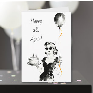 Carte Joyeux 28 encore ! Anniversaire drôle et sarcast