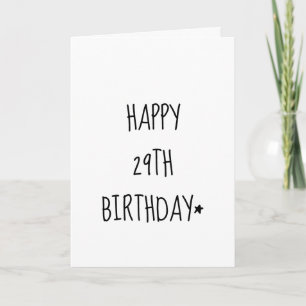 Carte Joyeux 29e anniversaire de nouveau Disclaimer Aste