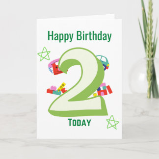 Carte Joyeux 2e anniversaire
