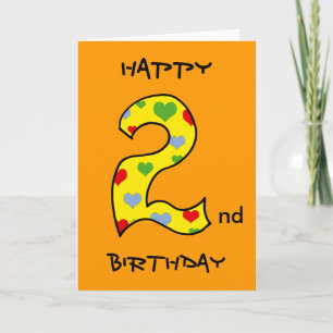 Carte Joyeux 2e anniversaire