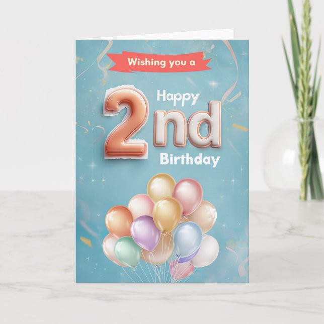 Carte Joyeux 2e anniversaire (Devant)