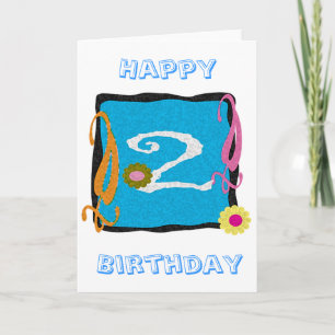 Carte Joyeux 2e anniversaire