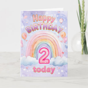 Carte Joyeux 2e anniversaire