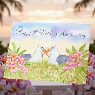 Carte Joyeux 2e anniversaire de mariage Albatros de Lay
