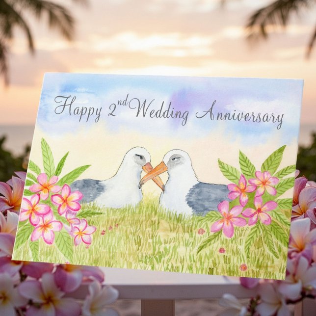Carte Joyeux 2e anniversaire de mariage  Albatros de Lay (Créateur téléchargé)