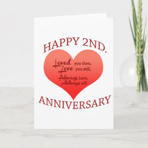 Carte Joyeux 2ème anniversaire