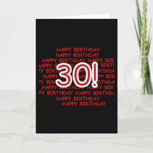 Carte Joyeux 30e anniversaire