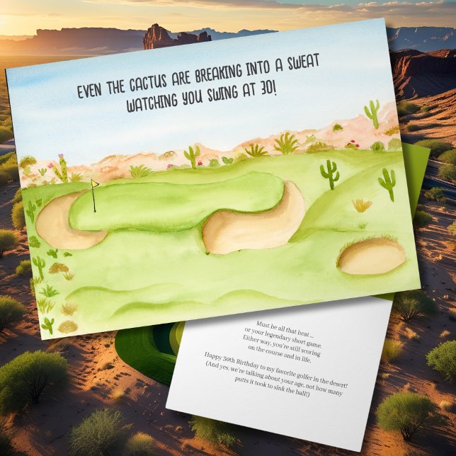 Carte Joyeux 30e Anniversaire Aquarelle du parcours de g (Créateur téléchargé)