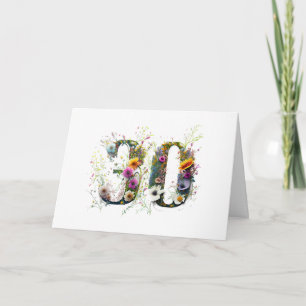 Carte Joyeux 30e Anniversaire Fleurs Sauvages Joyeux Ann
