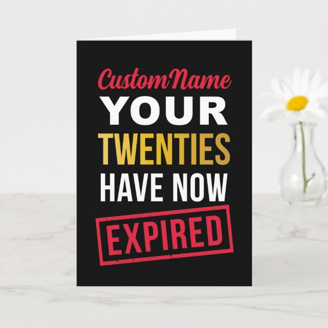 Carte Joyeux 30e Anniversaire, Vos Vingt Ans Ont Expiré (Petite plante)